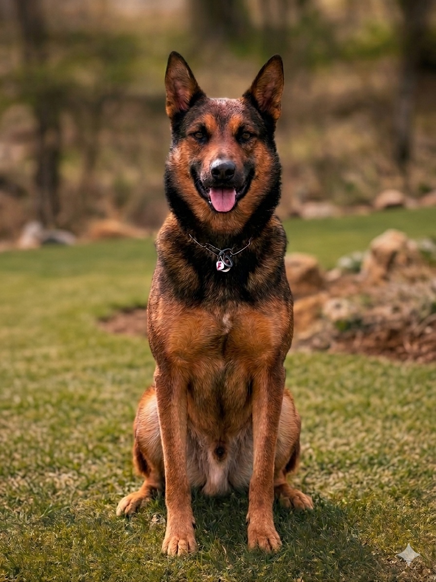 Nick protection dog facing forward